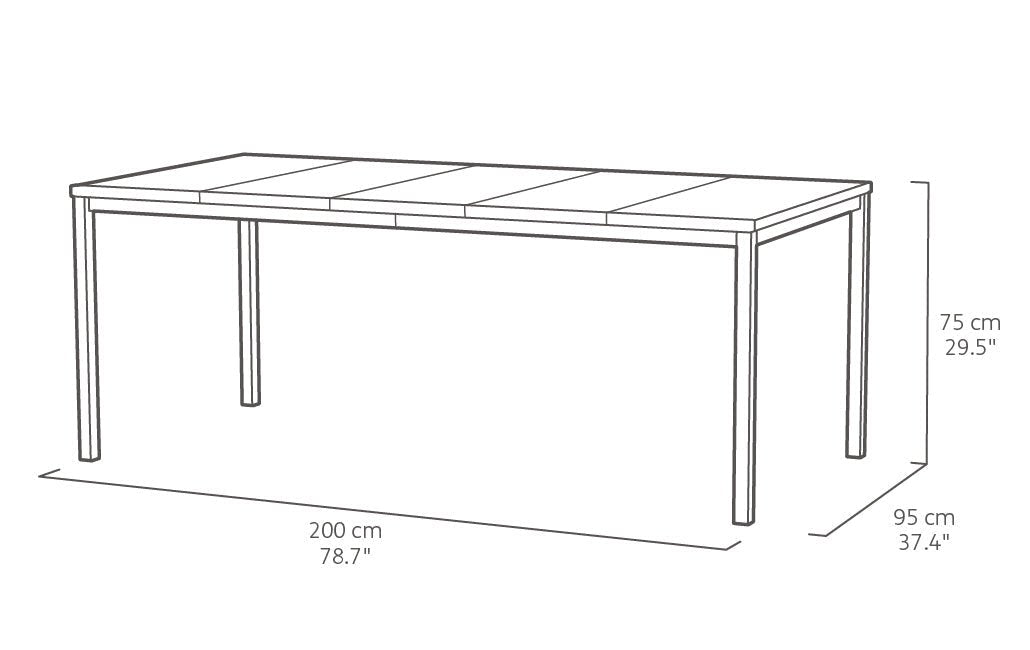 Keter Signature Porto Dining Table - Walnut Look (2 x 0.9m)