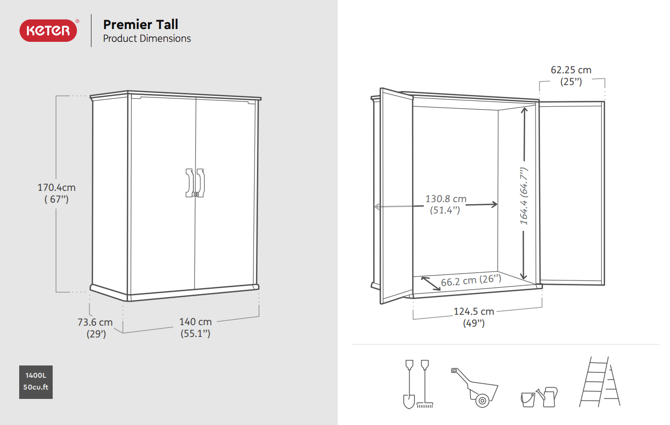 PRE ORDER: AUG. - Keter Premier Tall Shed
