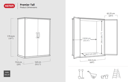 PRE ORDER: AUG. - Keter Premier Tall Shed