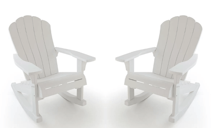 Keter Everest Rocking Adirondack Chair - White -  2 PACK