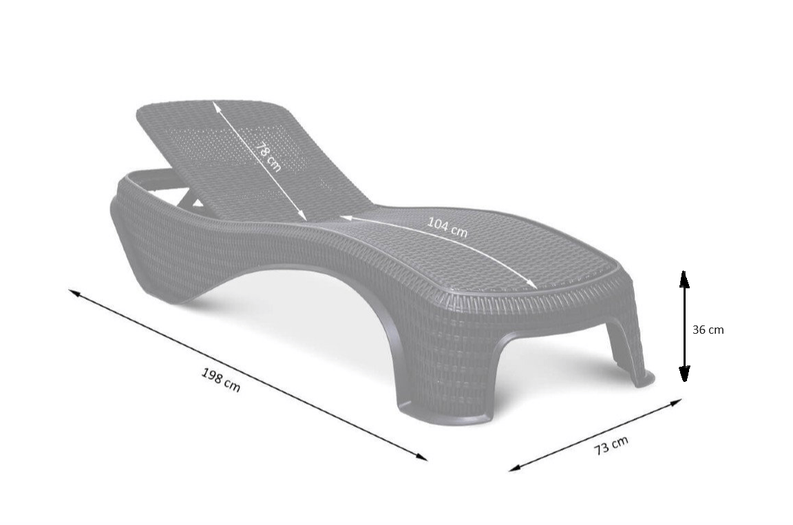 Keter Atlantic Sun Lounger - Brown- 2 Pack
