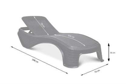 Keter Atlantic Sun Lounger - Brown- 2 Pack
