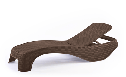 Keter Atlantic Sun Lounger - Brown- 2 Pack