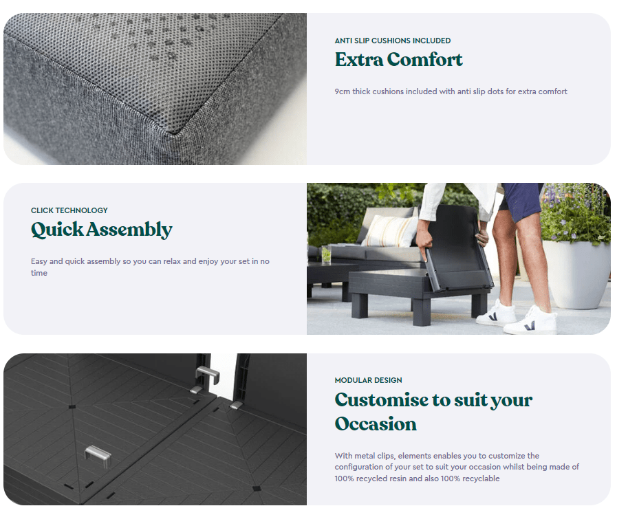 Keter Elements 7 Seater Modular Lounge Set