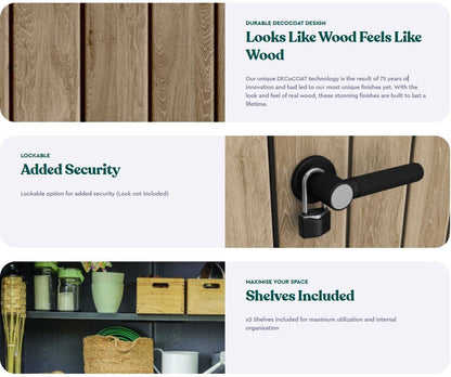 Keter Signature Vertical Shed - Ashwood Look