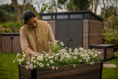 Keter Signature Elevated Garden Bed - Walnut Look