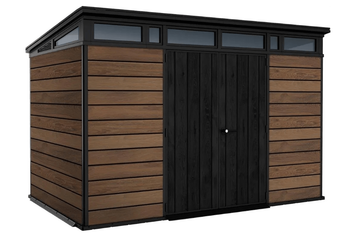 Keter Signature Pent 11x7 Shed - Walnut Look (3.4 x 2.2m)