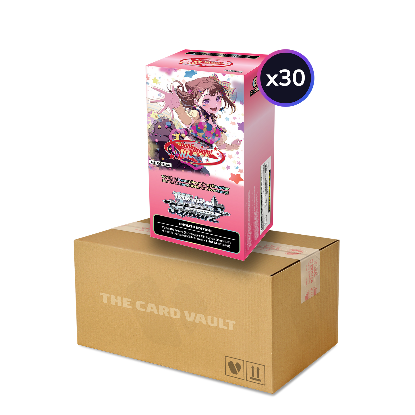 Weiss Schwarz - BanG Dream! 10th Anniversary! - Display Case (30x Booster Boxes)