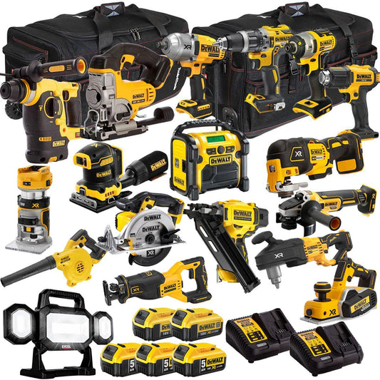 Dewalt 18V 18 Piece Combo Kit with 5 x Batteries & Charger T4TKIT-1309
