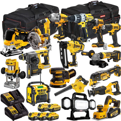 Dewalt 18V 18 Piece Combo Kit with 5 x Batteries & Charger T4TKIT-1127