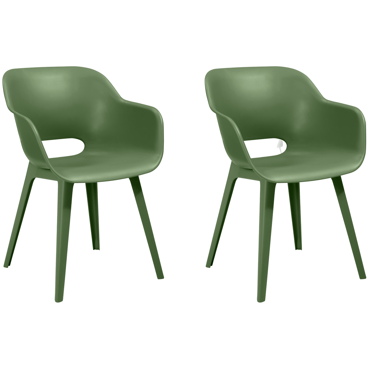 Keter Akola Dining Chair - Olive Green- 2 Pack