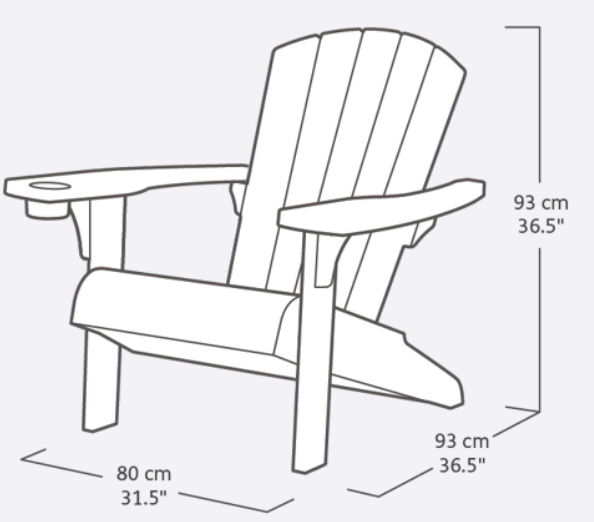 PRE ORDER: AUG. - Keter Alpine Adirondack Chair - Aqua Teal