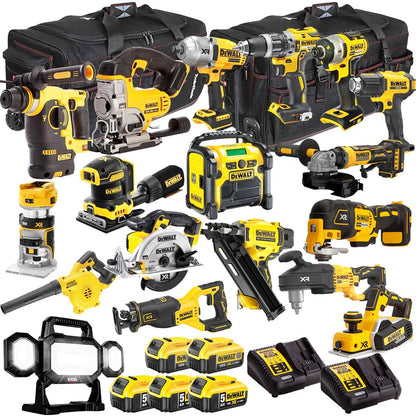 Dewalt 18V 18 Piece Combo Kit with 5 x Batteries & Charger T4TKIT-1313