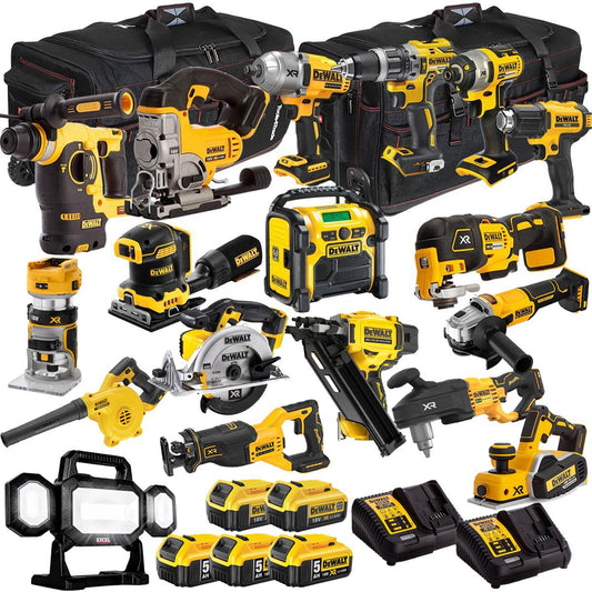Dewalt 18V 18 Piece Combo Kit with 5 x Batteries & Charger T4TKIT-1311