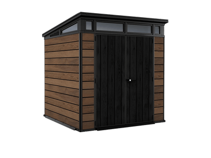 Keter Signature Pent 7x7 Shed - Walnut Look (2.2 x 2.2m)