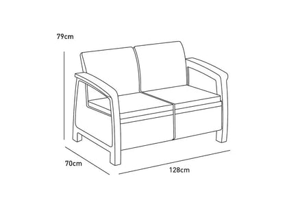Keter Corfu 2 Seater Sofa