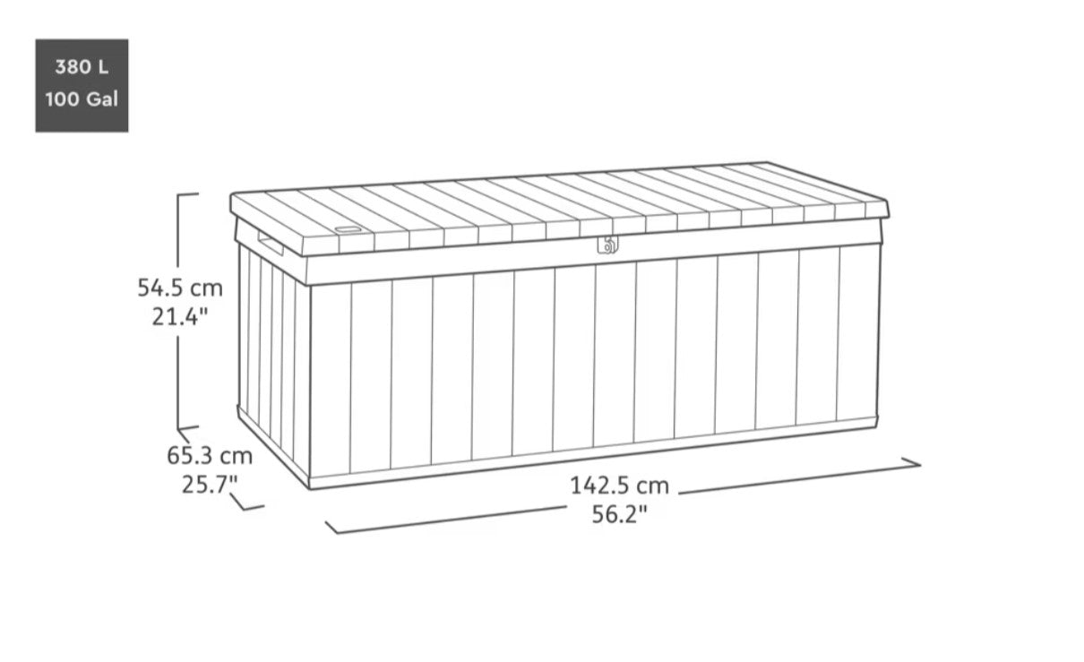 Keter Signature 380L Storage Box - Venetian Grey