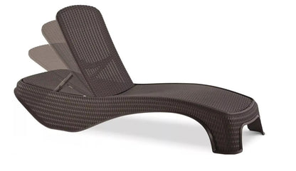 Keter Atlantic Sun Lounger - Brown- 2 Pack
