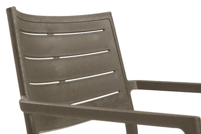 Keter Metaline Metal Look Dining Chair: Cappuccino- 6 Pack