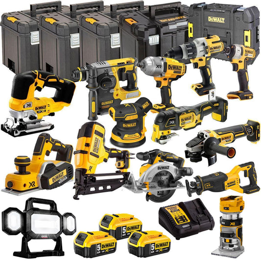 Dewalt 18V 14 Piece Power Tool Kit with 3 x 5.0Ah Batteries DEWKIT27