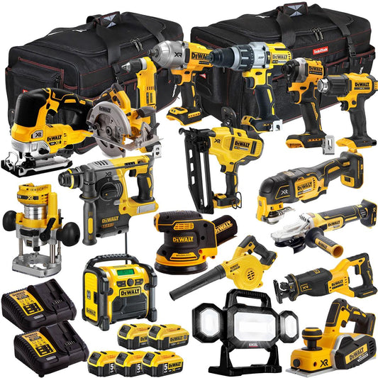 Dewalt 18V 18 Piece Combo Kit with 5 x Batteries & Charger T4TKIT-1307