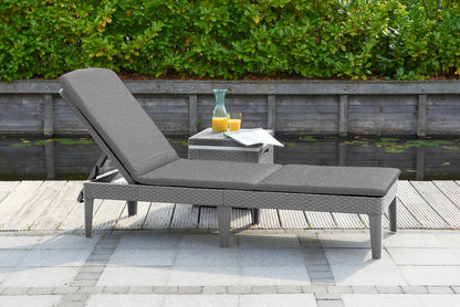 Keter Jaipur Outdoor Sun Lounger with Cushion - 2 Pack