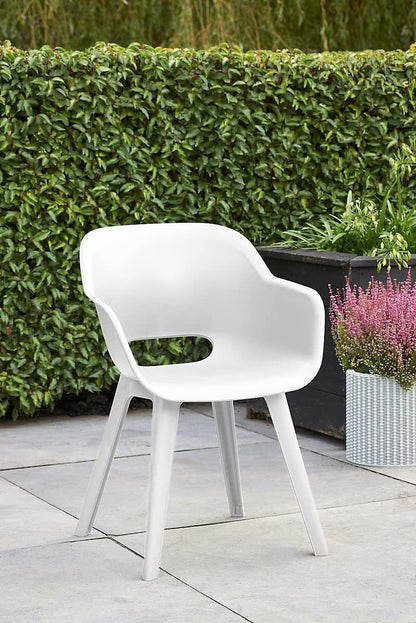 Keter Akola Dining Chair - White - 2 Pack