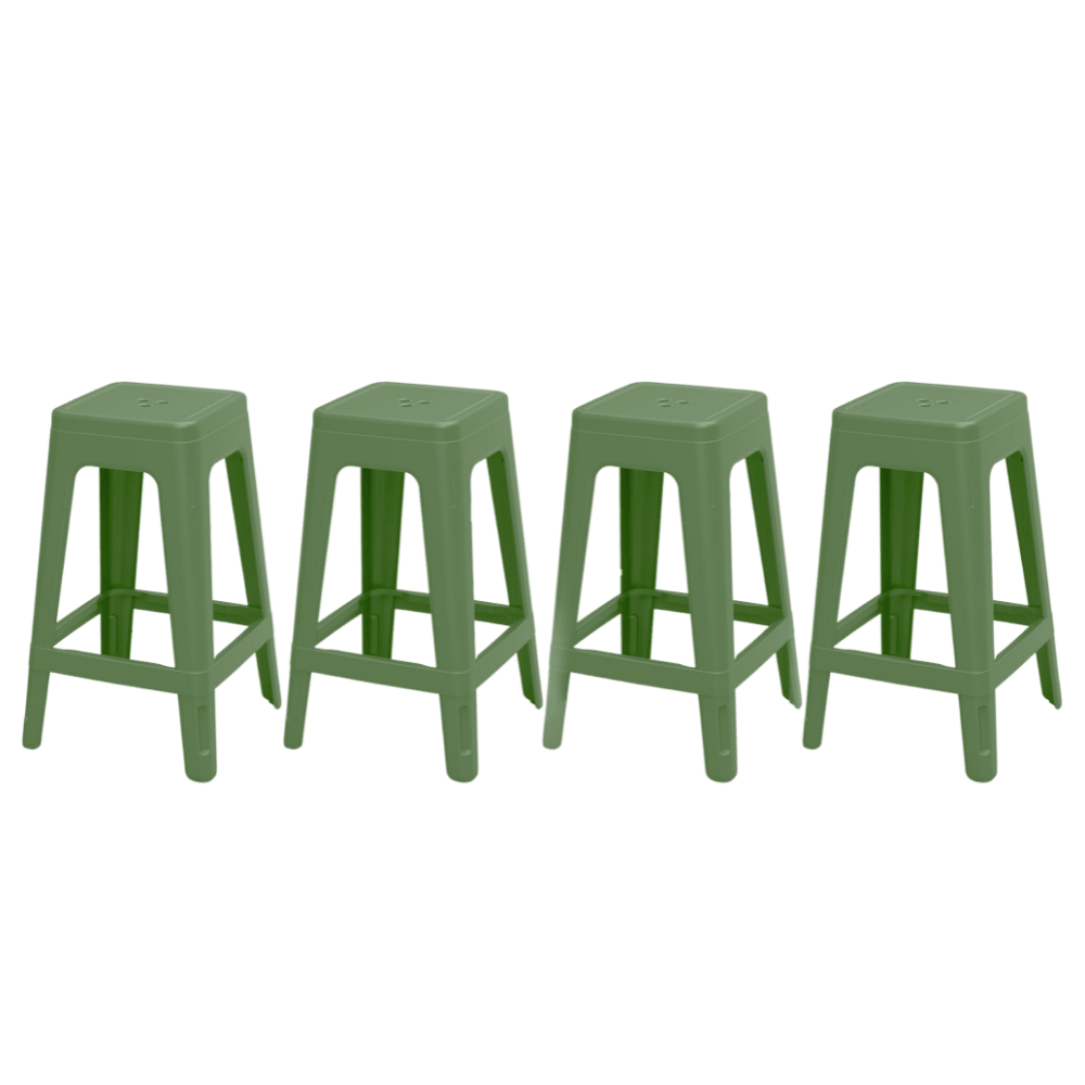 Keter Lucca Indoor/Outdoor Bar Stool - Green- 4 pack
