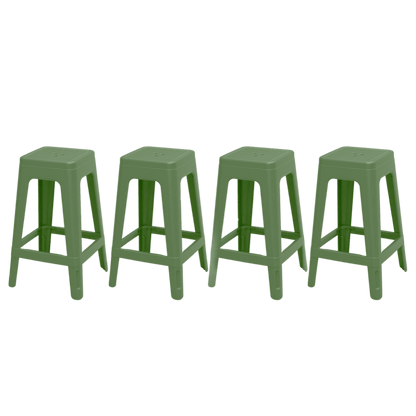 Keter Lucca Indoor/Outdoor Bar Stool - Green- 4 pack