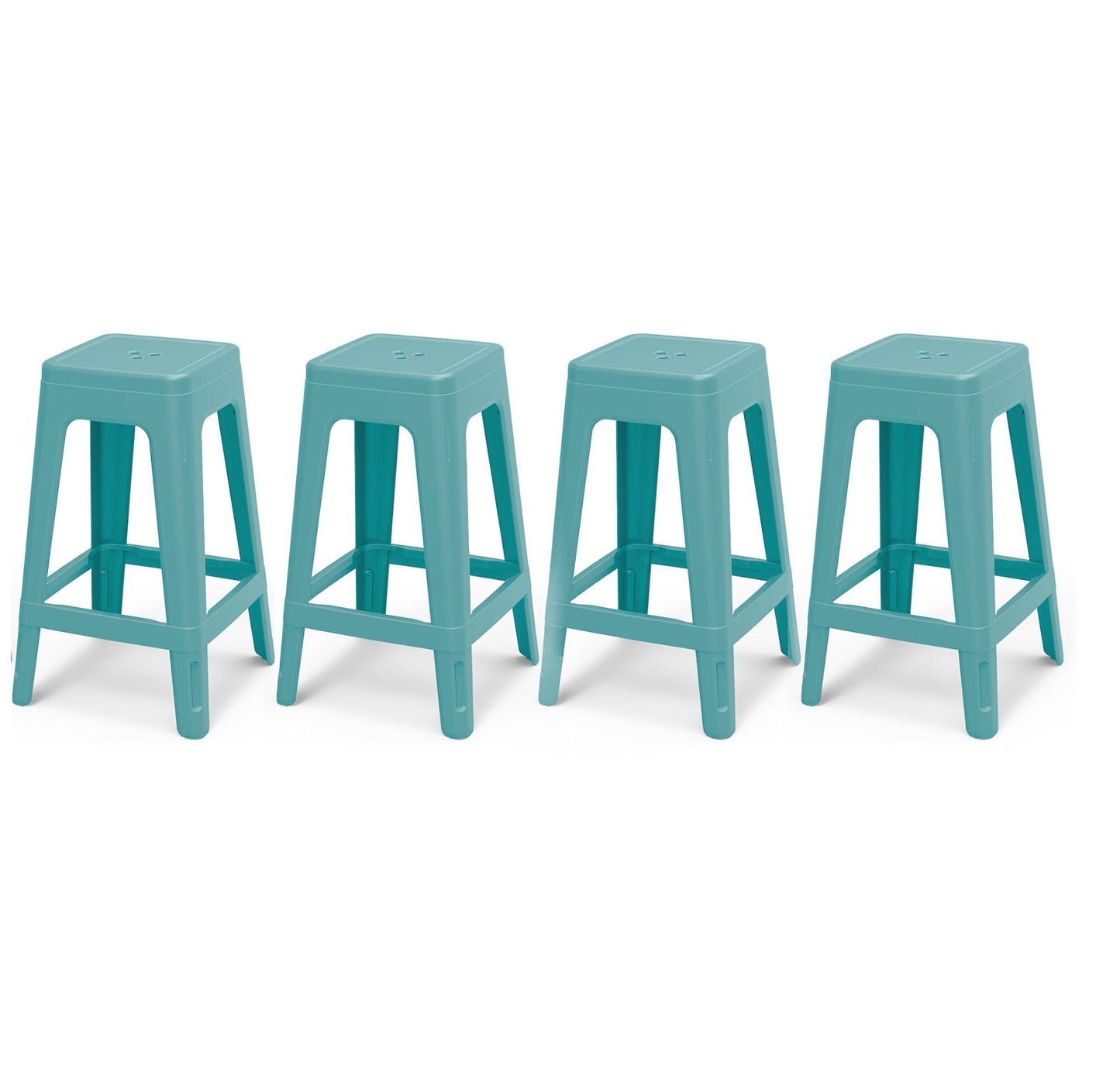 PRE ORDER: AUG. - Keter Lucca Indoor/Outdoor Bar Stool - Blue - 4 pack
