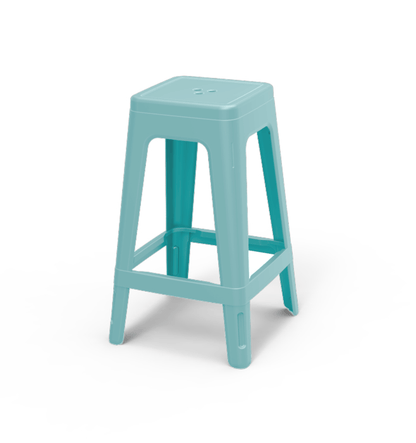 PRE ORDER: AUG. - Keter Lucca Indoor/Outdoor Bar Stool - Blue - 4 pack
