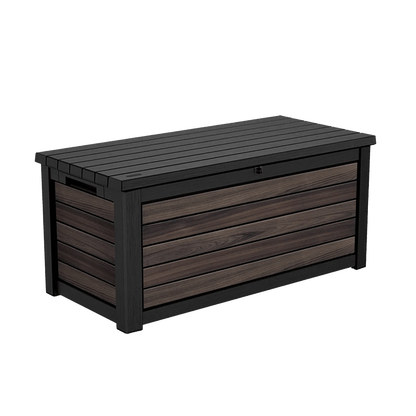 Keter Signature 630L Storage Box - Rosewood Look