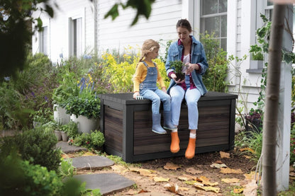 Keter Signature 630L Storage Box - Rosewood Look