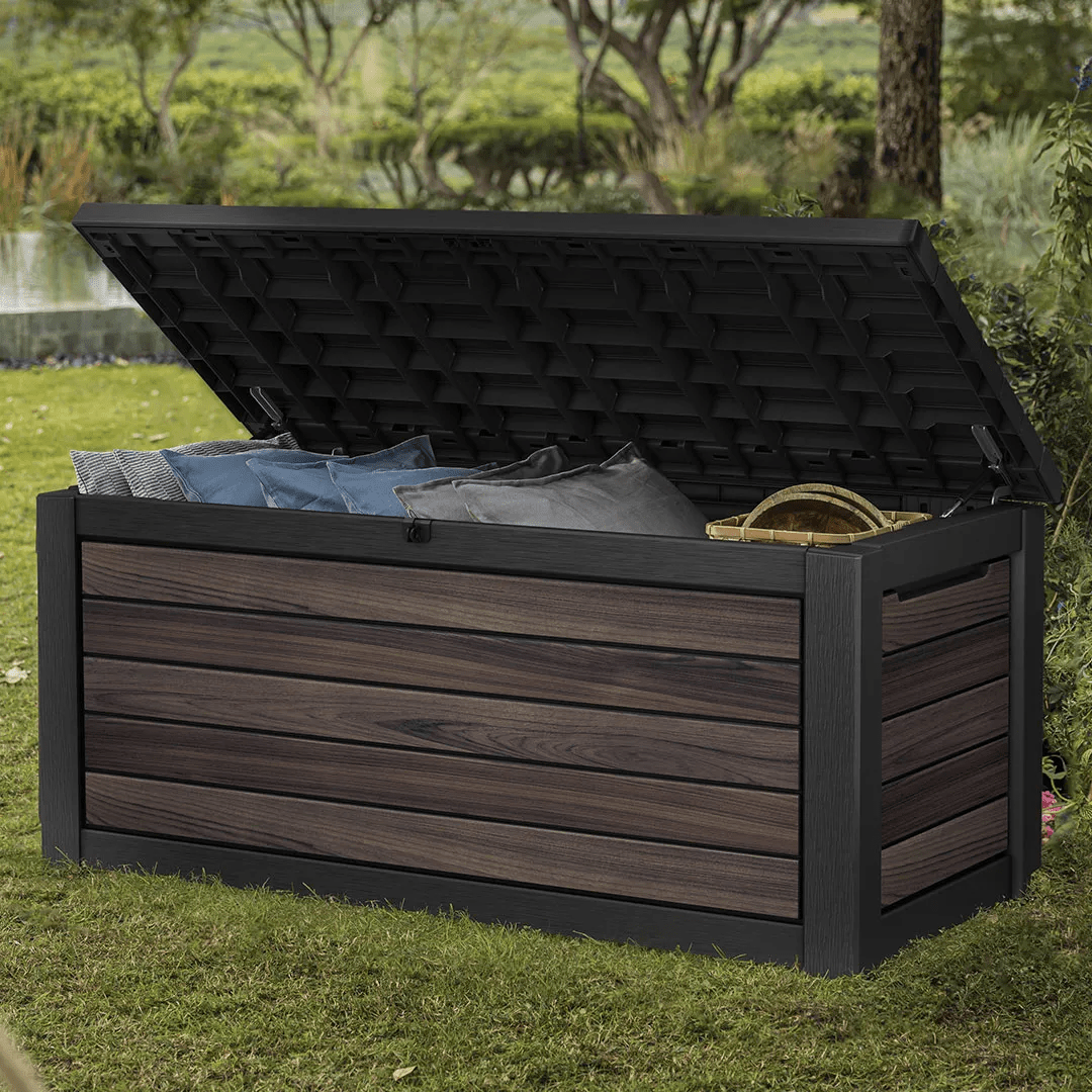 Keter Signature 630L Storage Box - Rosewood Look