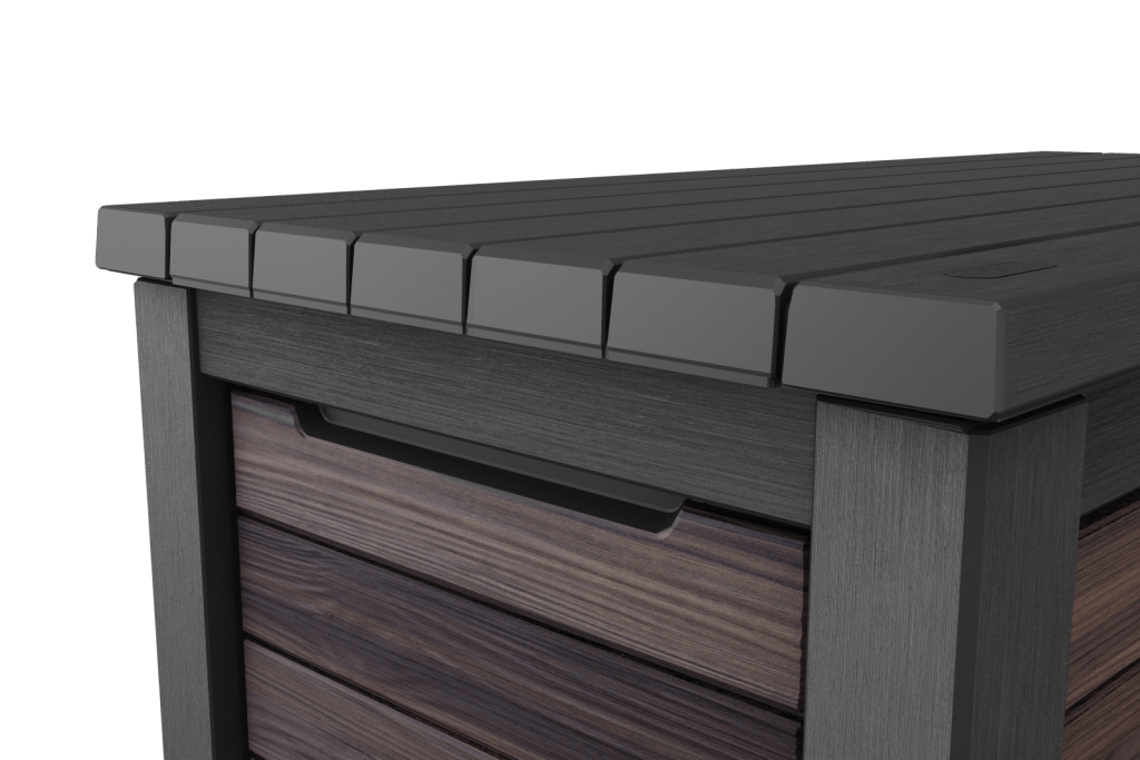 Keter Signature 630L Storage Box - Rosewood Look