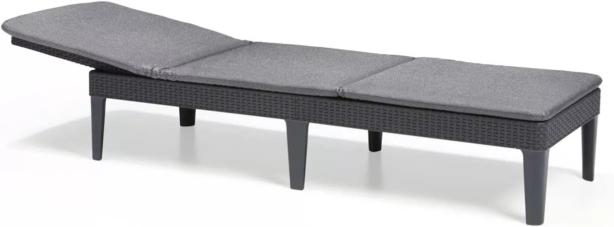 Keter Jaipur Outdoor Sun Lounger with Cushion - 2 Pack