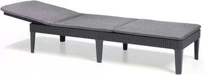 Keter Jaipur Outdoor Sun Lounger with Cushion - 2 Pack