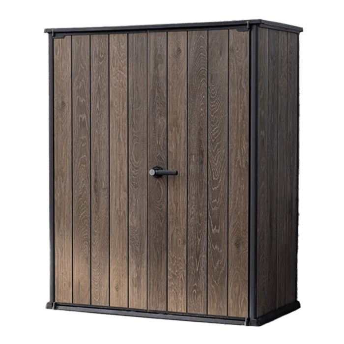 Keter Signature Vertical Shed - Walnut Look